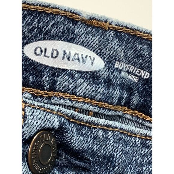Old Navy Women's Denim Five Pocket Mid-Rise Boyfriend Jeans Blue Size 8 - Picture 6 of 6